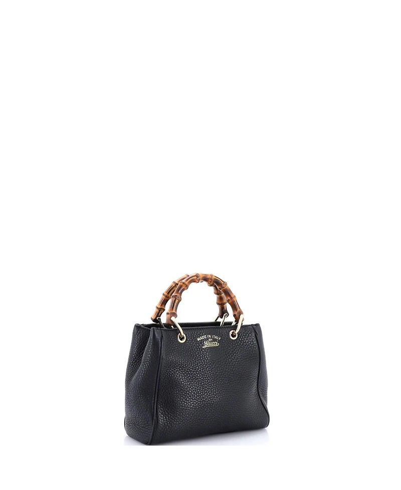 Pre-Owned Gucci Mini Bamboo Shopper Tote Leather