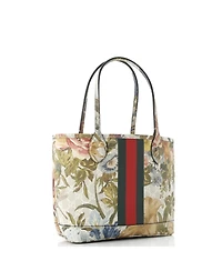 Pre-Owned Gucci Medium Ophidia Tote Water Flora Gg Coated Canvas