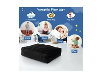Hongge 47 x 35.5 Inch Crash Pad Sensory Mat with Foam Blocks and Washable Cover