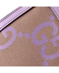 Pre-Owned Gucci Small Ophidia Chain Shoulder Bag Jumbo Gg Canvas with Leather