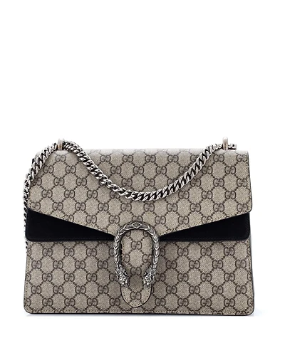 Pre-Owned Gucci Medium Dionysus Bag Gg Coated Canvas
