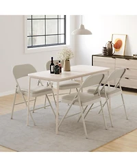 gaomon 8-Pack Metal Folding Chairs, Padded Seat and Back, Heavy-Duty Steel Frame, 350lb Capacity, Stackable for Events