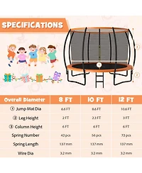 Hongge 12FT Astm Approved Recreational Trampoline with Ladder