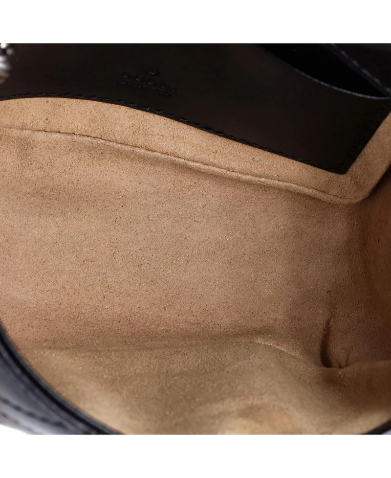 Pre-Owned Gucci Mini Gg Marmont Flap Belt Bag Matelasse Leather