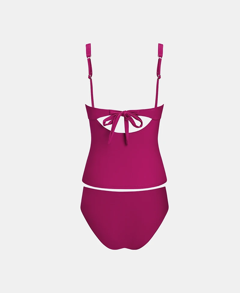 Cupshe Women's V-Neck Adjustable Strap Tankini Set