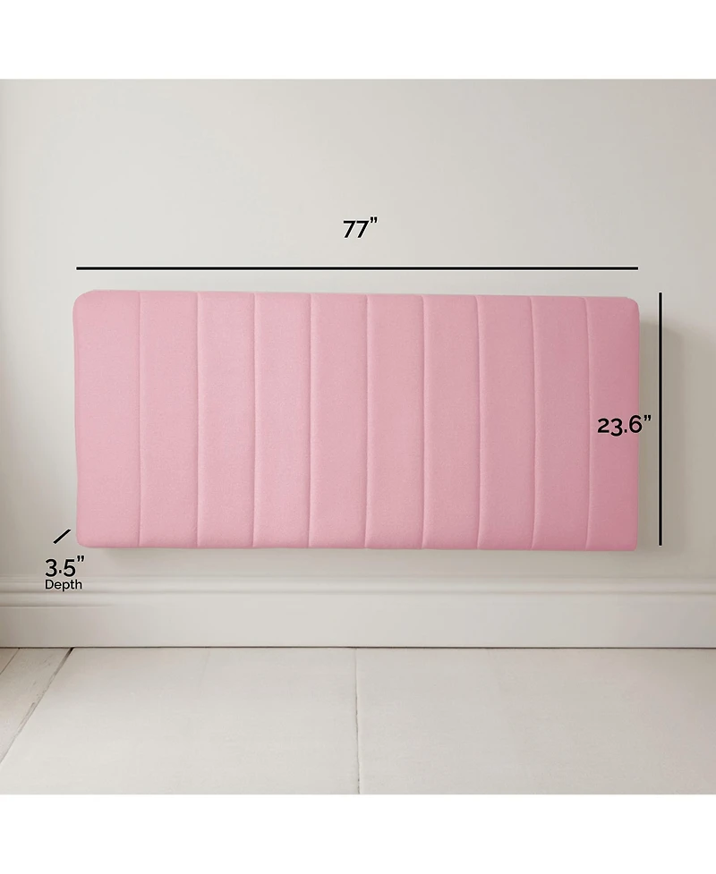 Wall Mounted Easy Assemble Channel Stitched Floating Headboard