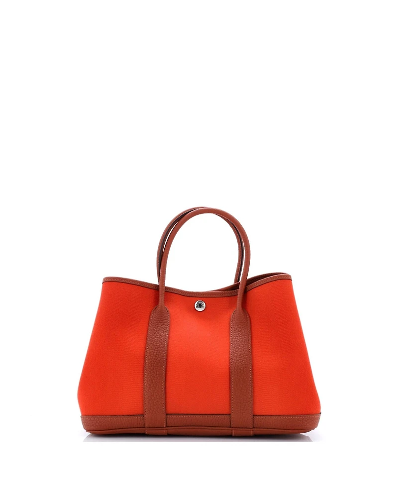 Pre-Owned HERMES Garden Party Tote Toile and Leather