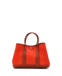 Pre-Owned HERMES Garden Party Tote Toile and Leather