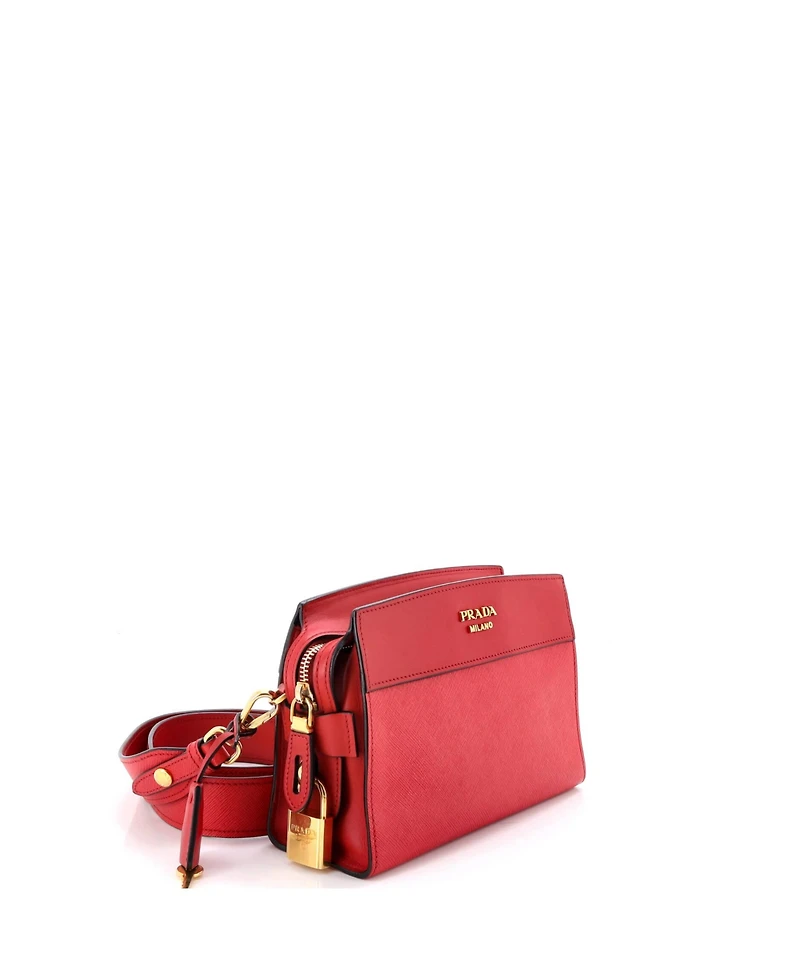 Pre-Owned Prada Small Esplanade Crossbody Bag Saffiano with City Calf