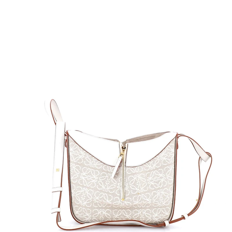 Pre-Owned Loewe Small Hammock Bag Leather and Anagram Jacquard
