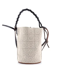 Pre-Owned Loewe Medium Gate Bucket Bag Anagram Jacquard Canvas