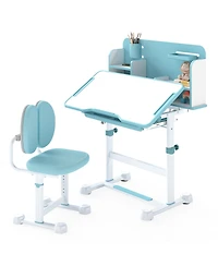 Sugift Kid's Study Desk and with Tilt Desktop and Pen Holder