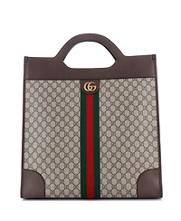Pre-Owned Gucci Large Ophidia Cut Out Handle Tote Gg Coated Canvas