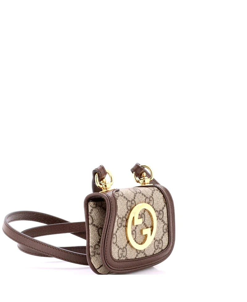 Pre-Owned Gucci Blondie Nm Card Case Wallet with Strap Gg Coated Canvas