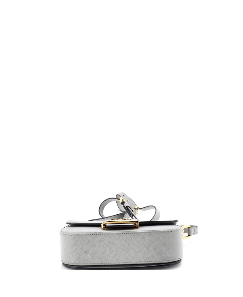 Pre-Owned Prada Small Embleme Flap Bag Saffiano Leather