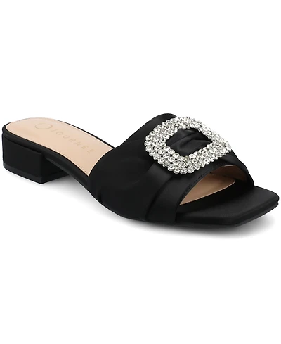 Journee Collection Women's Flavia Slip-On Embellished Sandals