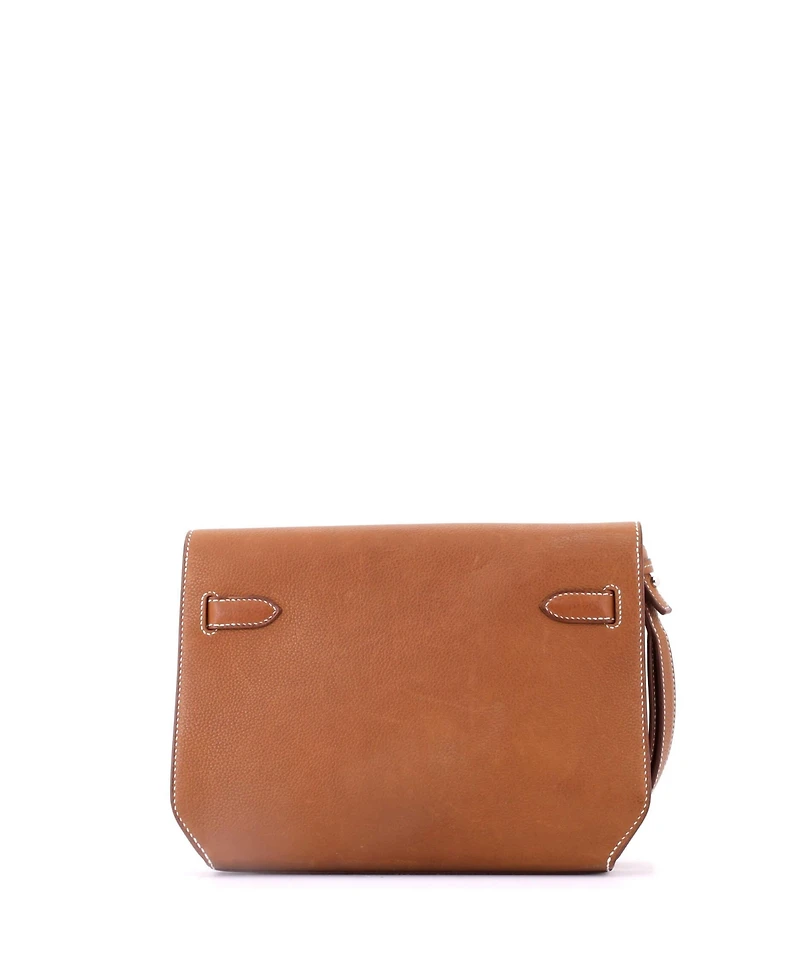 Pre-Owned HERMES 25 Kelly Depeches Pouch Barenia