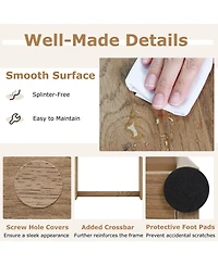 Sugift Desktop Bookshelf with 7 Open Cubbies and 3 Adjustable Shelves