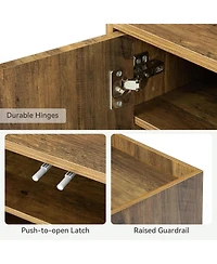 Tribesigns Shoe Cabinet with Doors and Wood Legs, 5-Tier Shoe Storage Cabinet with 4 Adjustable Shelves