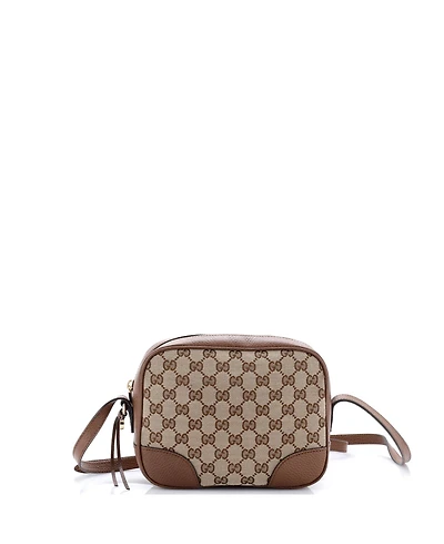 Pre-Owned Gucci Mini Bree Disco Crossbody Bag Gg Canvas with Leather