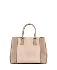 Pre-Owned Prada Medium Bicolor Double Zip Lux Tote Saffiano Leather