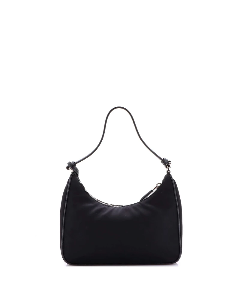 Pre-Owned Prada Mini Re-Edition 2005 Hobo Tessuto with Saffiano Leather