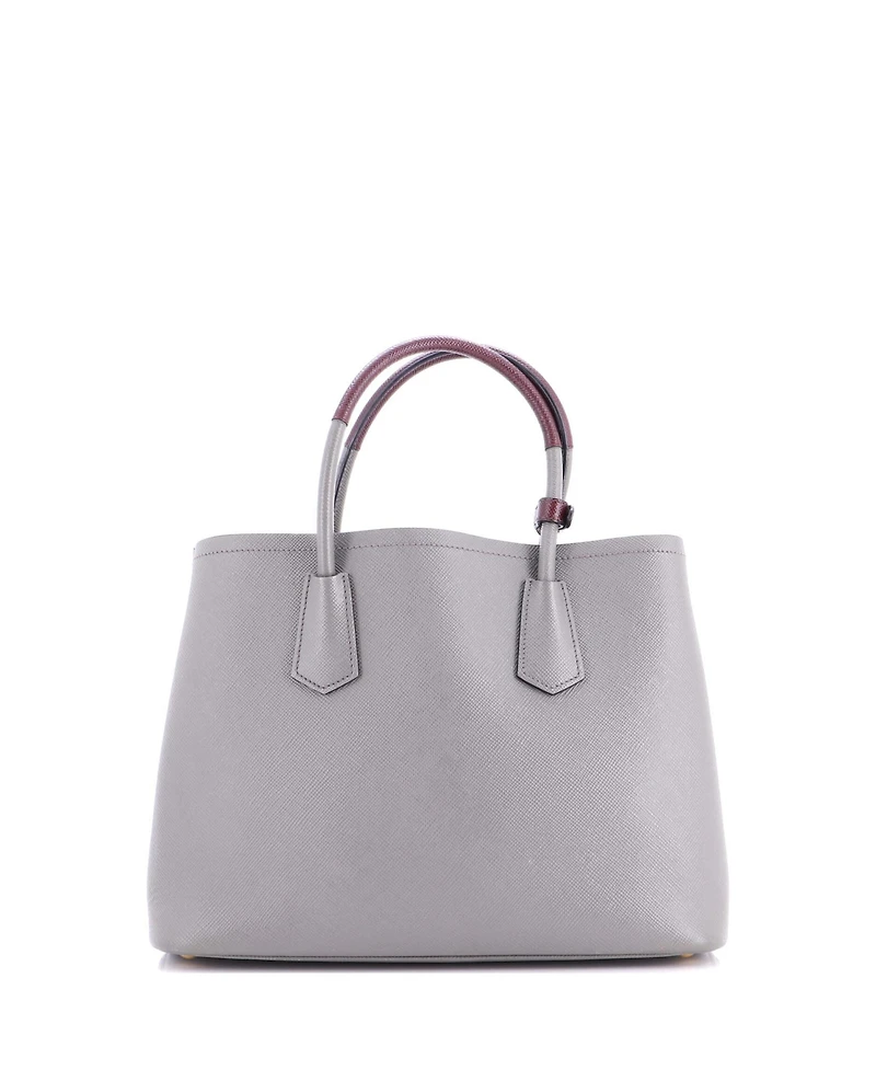 Pre-Owned Prada Medium Cuir Double Tote Saffiano Leather