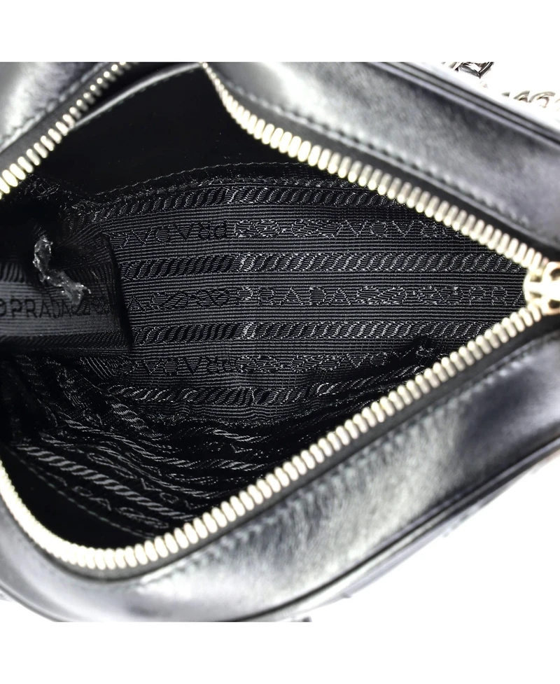 Pre-Owned Prada Small Dome Crossbody Bag Diagramme Quilted Leather