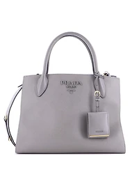 Pre-Owned Prada Medium Monochrome Tote Saffiano with City Calf