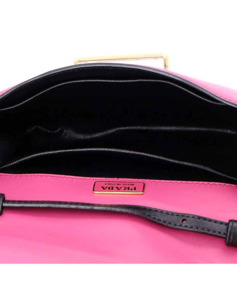 Pre-Owned Prada Small Cahier Crossbody Bag Embellished Leather