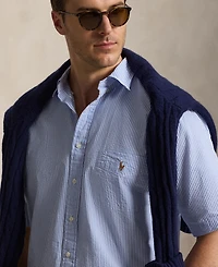 Polo Ralph Lauren Men's Big & Tall Striped Seersucker Shirt