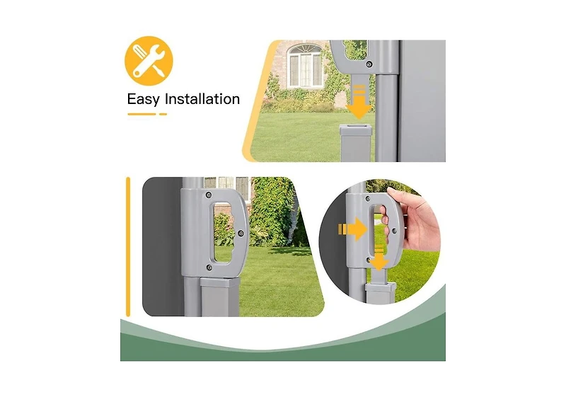 Aecojoy Retractable Side Awning, Double Side Awning, Waterproof Folding Outdoor Privacy Screen