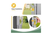 Aecojoy Retractable Side Awning, Double Side Awning, Waterproof Folding Outdoor Privacy Screen