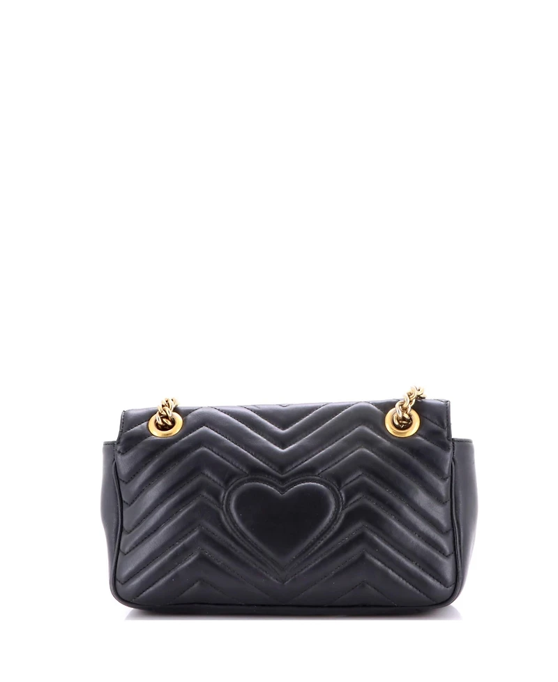 Pre-Owned Gucci Gg Marmont Flap Bag Matelasse Leather