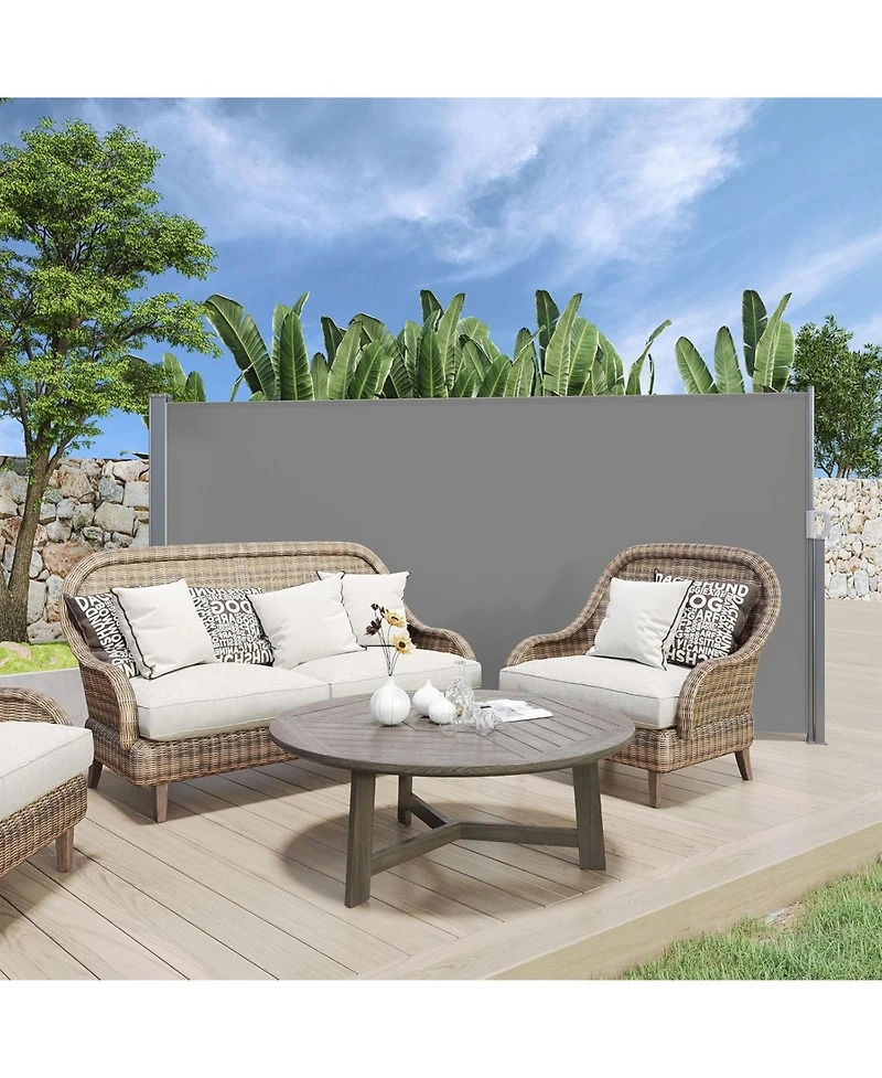 Aecojoy Retractable Side Awning, Double Side Awning