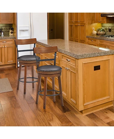 sumyeg Set of 2 Swivel Counter Height Bar Stools