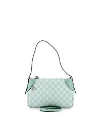 Pre-Owned Gucci Small Emblem Shoulder Bag Gg Coated Canvas with Leather