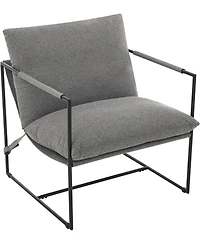 gaomon Modern Plush Sling Accent Chair with Shredded Foam Upholstery and Sturdy Metal Frame, Comfy Lounge Chair for Home
