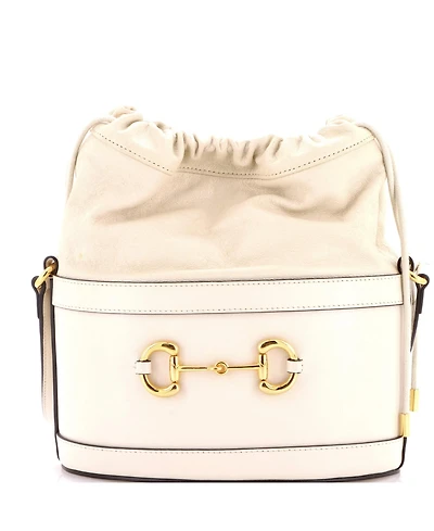 Pre-Owned Gucci Small Horsebit 1955 Bucket Crossbody Bag Leather