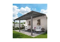 Aecojoy 16x10 Outdoor Hardtop Gazebo Adjustable Height (6.5-9.8Ft) Pergola for Patio