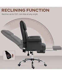 Boyel Living Executive Office Chair Pu Leather Ergonomic Desk Reclining Footrest Lumbar Support