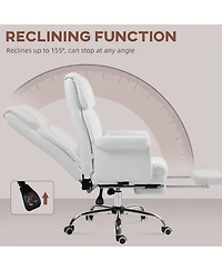 Boyel Living Executive Office Chair Pu Leather Ergonomic Desk Reclining Footrest Lumbar Support