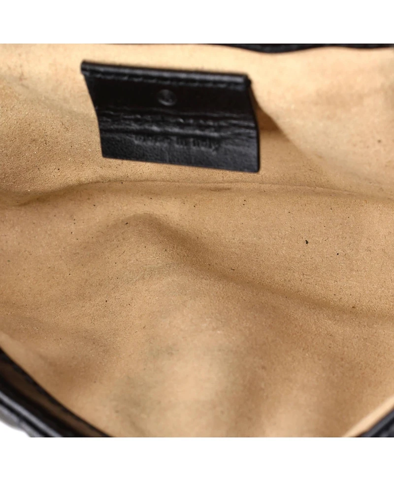 Pre-Owned Gucci Super Mini Gg Marmont Flap Bag Mixed Matelasse Leather