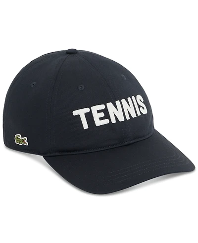 Lacoste Embroidered Twill 6-Panel Cotton Tennis Hat