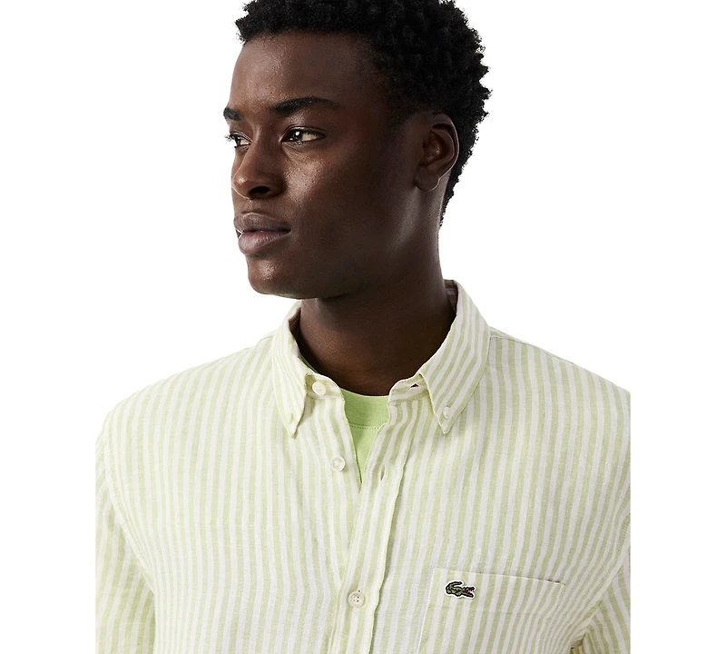 Lacoste Men's Regular-Fit Linen Shirt