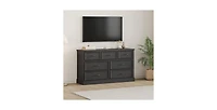 gaomon 7 Drawer Dresser for Bedroom, 55'' Wide Wooden Dressers with Metal Handle