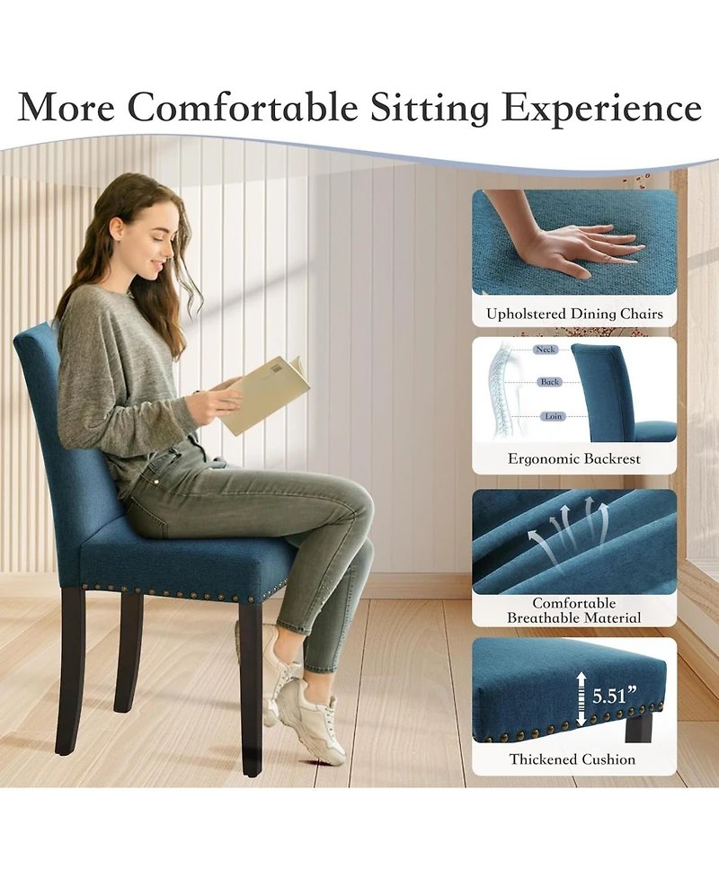 gaomon Parsons Dining Chairs Set of 4