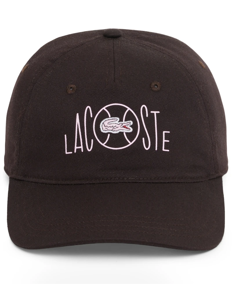 Lacoste Printed Twill 5-Panel Adjustable Hat