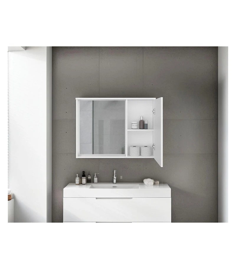 Depot E-shop Nome Medicine Cabinet with Interior Storage Compartments, White