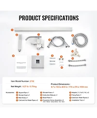 Busdays Floor Mount Freestanding Bathtub Faucet